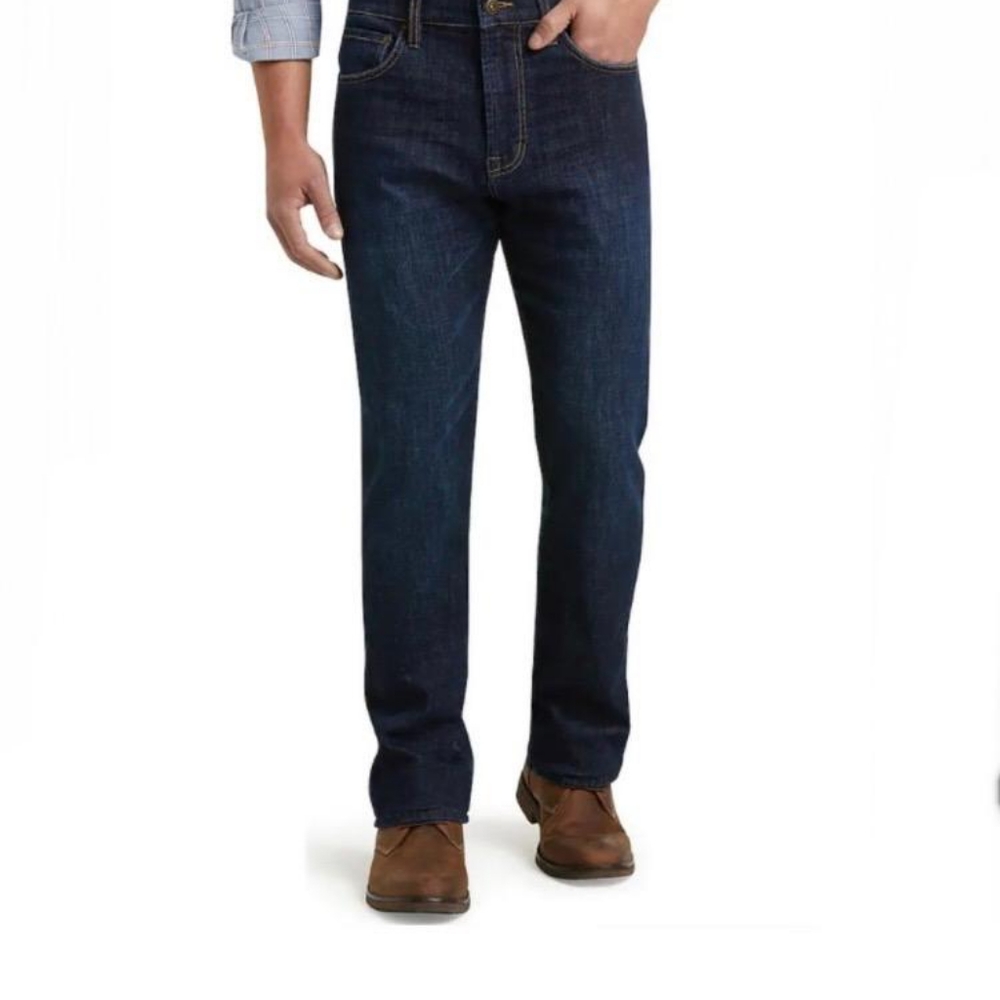 John Henry Dark Wash Relaxed Fit Slim Straight Cotton Blue Jeans